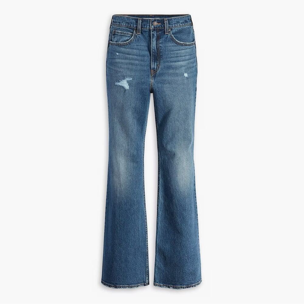 NEW Levi’s 70’s High Rise Flare Premium Jeans Distressed Womens Size W27 L32 - Picture 8 of 9
